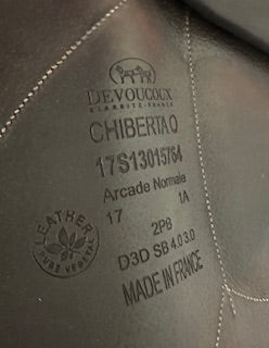 2017 Devoucoux Chiberta Monoflap Jump Saddle - 17"
