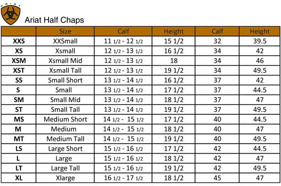 Ariat Flex Half Chaps - CLEARANCE