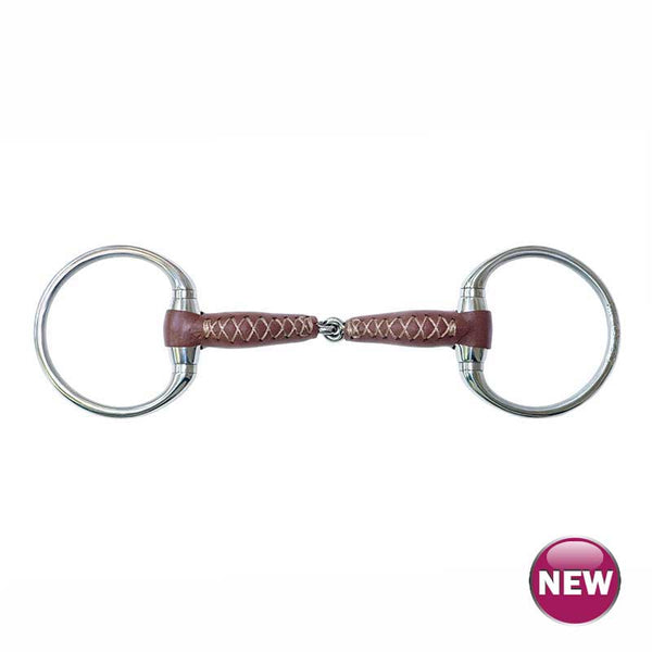 Metalab Leather Eggbutt Pinchless Snaffle Bit – 17mm