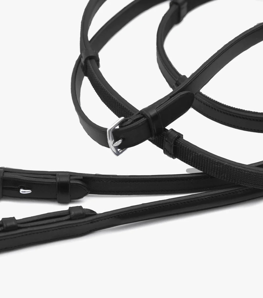 Premier Equine Salvatore Rubber and Leather Reins