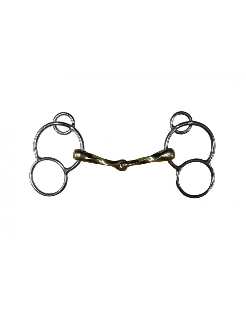 Jump'In Copper Twisted 3 Ring Gag